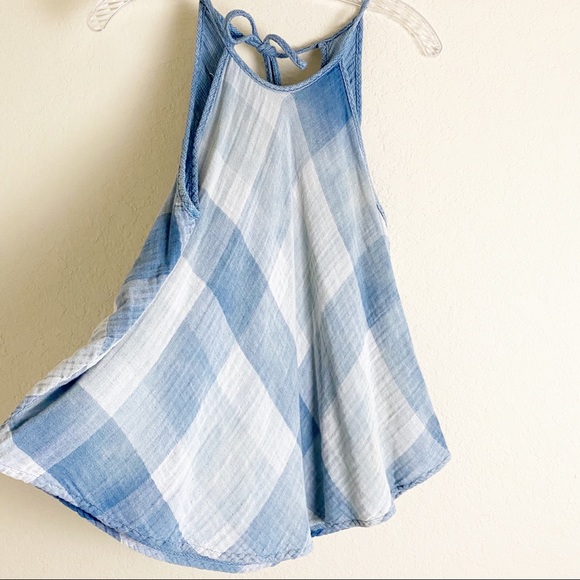 Anthropologie Cloth & Stone Plaid Halter Top - Picture 2 of 10